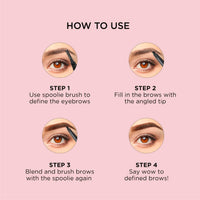ZM Zayn & Myza Wow Brow Eyebrow Pencil Enriched with Castor Oil | Smudge Proof | Water Proof | Lasts Up to 12 hours - (Deep Brown, 0.35gm)