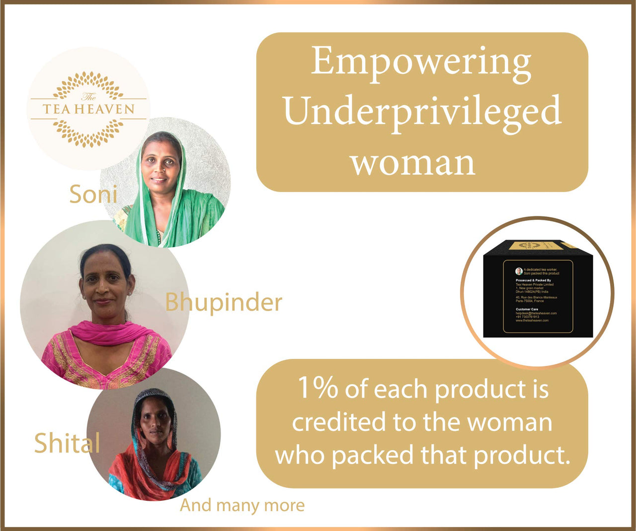 The Tea Heaven | Tea Gift - Masala Chai-Treats Cold and Cough- 100% Natural Ingredients- 17 Tea Bags (16+1 Free Sample)