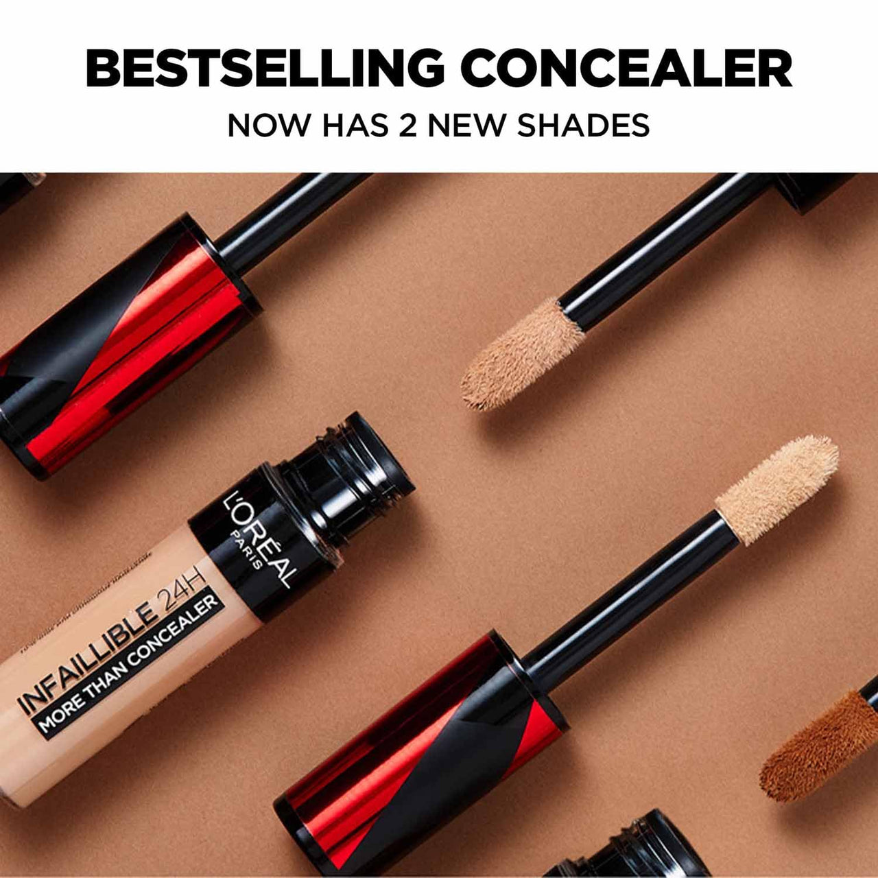 L'Oréal Paris Full Coverage Concealer, Waterproof Formula, For Undereye Circles and Blemishes, For Highlighting and Contouring, Infallible, Shade: 312, 10g
