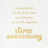 Hallmark Anniversary Card for Husband, Wife, Boyfriend, Girlfriend (Good Time) Yellow