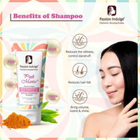 Passion Indulge Pink Mania Face Cleanser & Anti-Dandruff & Hair Fall Control Shampoo | Purifying & Oil Controlling with AHA BHA, Turmeric & Green Tea