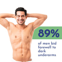 Mannlich Underarm Roll-On for Men, 2% Kojic & Salicylic Acid, Lactic Acid, Alpha Arbutin, 4% AHA & BHA | Brightens Skin, Reduces Pigmentation, Exfoliates & Prevents Body Odor | Alcohol & Aluminum Free, Dermatologically Tested- 50ml