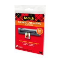 Scotch Thermal Laminating Pouches Premium Quality, 5 Mil Thick for Extra Protection, 20 thermal laminating pouches (Pack of 1), Our Most Durable Lamination Pouch, 3.7 x 5.2 inches, Clear (TP5902-20) 3x5 Photo