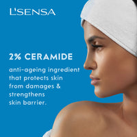 L’SENSA Moisturizer for Face | Moisturiser for Oily and Dry Skin | Advanced Formulation 2% Ceramide & 1% Hyaluronic Acid - Get Flawless & Glowing Skin | Lightweight Cream For Women & Men | Non Sticky | Fragrance Free | 50 G