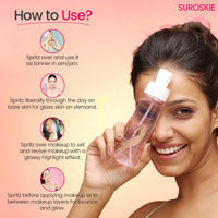 Suroskie Ace Your Base Makeup Combo (Setting Spray & Primer) | Rose Glass Skin Mist & Feather Touch Moisturizer (100Ml Each) | For Glowing Skin | Up To 72 Hrs | All Skin Types | For Men & Women
