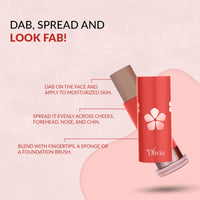 Olivia SkinSync Make Up Stick Foundation With SPF 25 - Lightweight, Full Coverage, Natural Finish, Waterproof & Sweatproof Face Makeup - 15g | Shade 08 Dusted Mocha