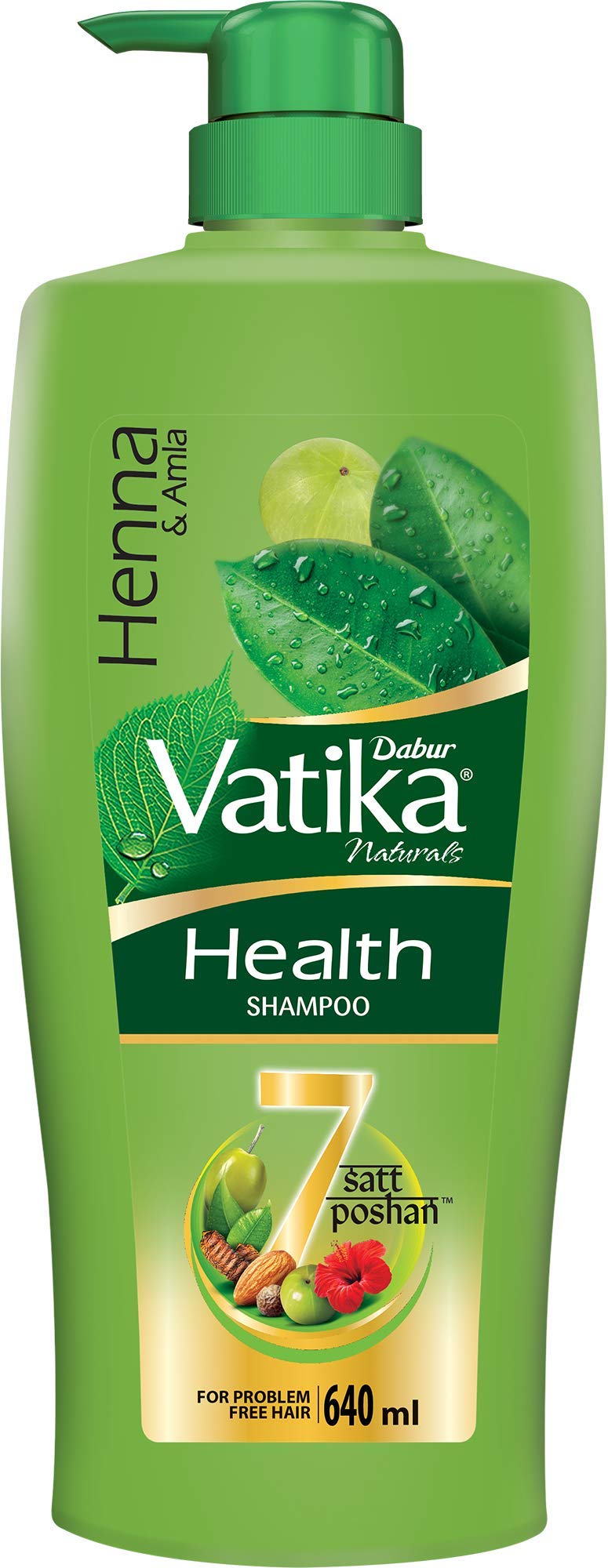 Dabur Vatika Health Shampoo - Power of 7 Natural Ingredients - 640 ml & Dabur Amla Hair Oil - for Strong, Long and Thick Hair 275ml