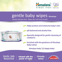 Himalaya Gentle Baby Wipes, 72 Wipes,White & Gentle Baby Soap (4N*75g)