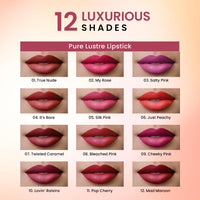 Swiss Beauty Pure Lustre Lipstick | High Shine Finish | Smooth Glide | With Olive Oil & Vitamin E | Hydrating | Shade- Bleached Pink, 3.8gm