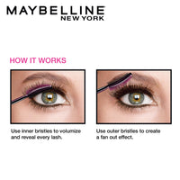 Maybelline New York Mascara, No-clumping, Fanning Brush, Waterproof, Lash Sensational, Black, 9ml (Pack of 2)