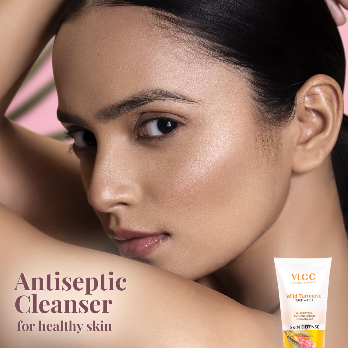 VLCC Wild Turmeric Face Wash - 80ml X 3 (Pack of 3) - Antiseptic Cleanser for Healthy Skin | With Turmeric, Honey, Haldi Root Extract, Aloe Vera, Reetha, Arjuna, and Dandelion Extracts.