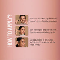 Swiss Beauty Liquid Light Weight Concealer With Full Coverage |Easily Blendable Concealer For Face Makeup With Matte Finish | Shade- Warm-Sand, 6g