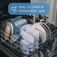 Stasher Reusable Silicone Storage Bag, Food Storage Container, Microwave and Dishwasher Safe, Leak-free, Bundle 3-Pack Bowls, Blue + Lavender + Green