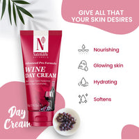 NutriGlow NATURAL'S Advanced Pro Formula Wine Day Cream for Brighter, Glowing Skin (50 g)