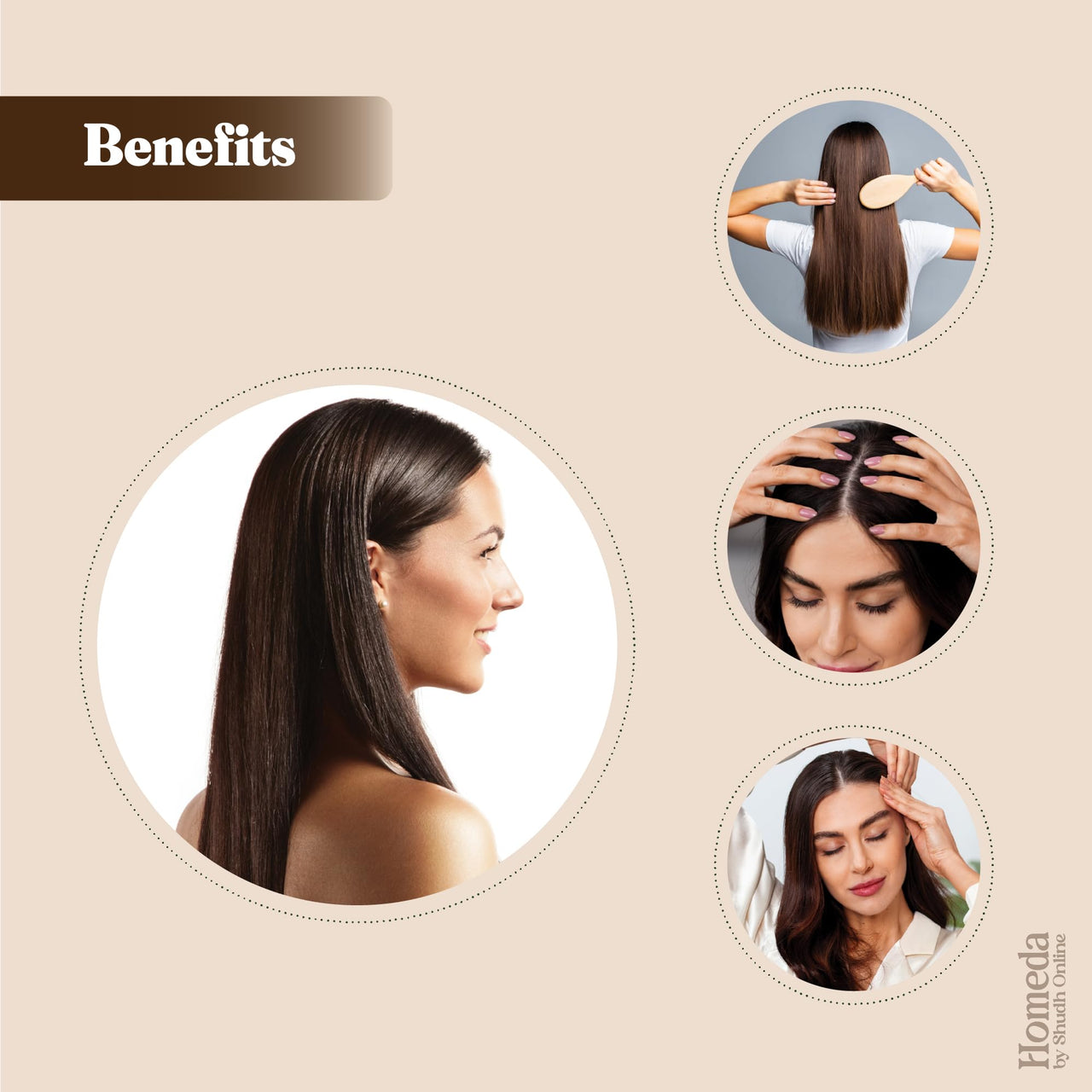 Shudh Online Amla, Reetha, Bhringraj, Shikakai & Hibiscus Powder combo for hair growth (50 grams each)