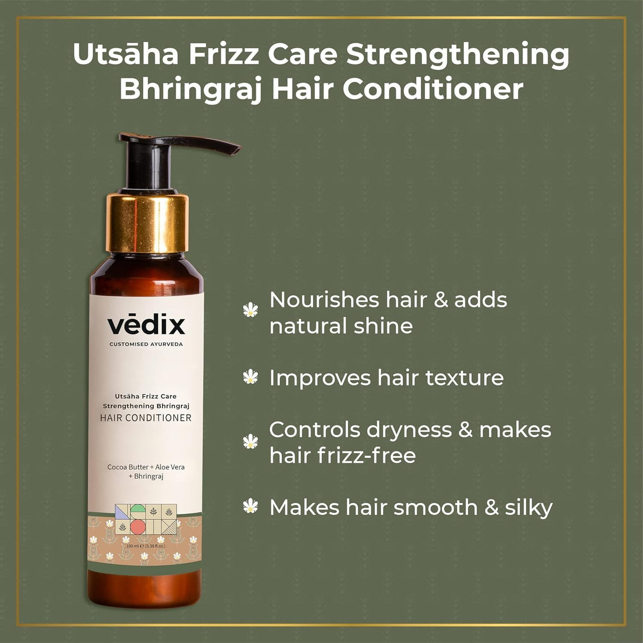 Vedix Bhringadi Hair Fall Kit - Customized Ayurvedic Care With Booster Oil, Shampoo, Conditioner, and Mask - Gift Pack of 4 (310 ml)