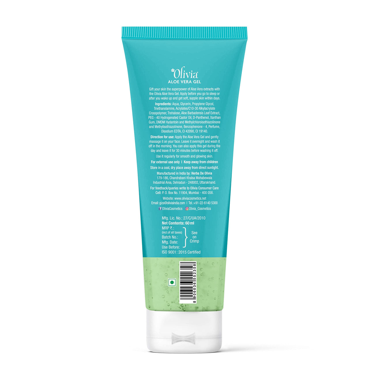 Olivia Moisture Rich Aloe Vera Gel with Aloe Vera Extracts | 60ml