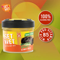 Set Wet Hair Gel Ultimate Hold, 250ml & Set Wet Hair Gel Cool Hold (100ml Tube)