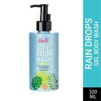 Iba Rain Drops Gel Body Wash | No Parabens No Sulfates | For Cleansing & Tan Removal | Halal Certified & Vegan - 320ml