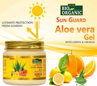 INDUS VALLEY Bio Organic Sun Guard Aloe Vera Gel With Lemon & Orange For Ultimate Refreshing Feel (175 * 2=350ml)