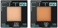 Maybelline New York Natural Finish Powder Foundation For Normal to Oily Skin (Multicolor) (Pack of 2, 8.5 gm each)