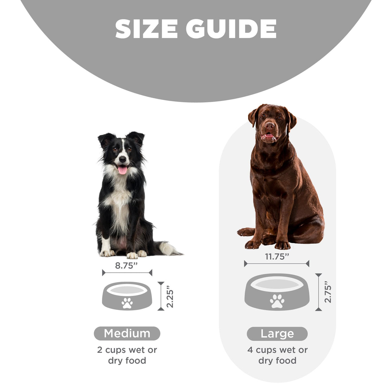 Outward Hound Fun Feeder Slo Bowl, Slow Feeder Dog Bowl, Large/Regular, Grey