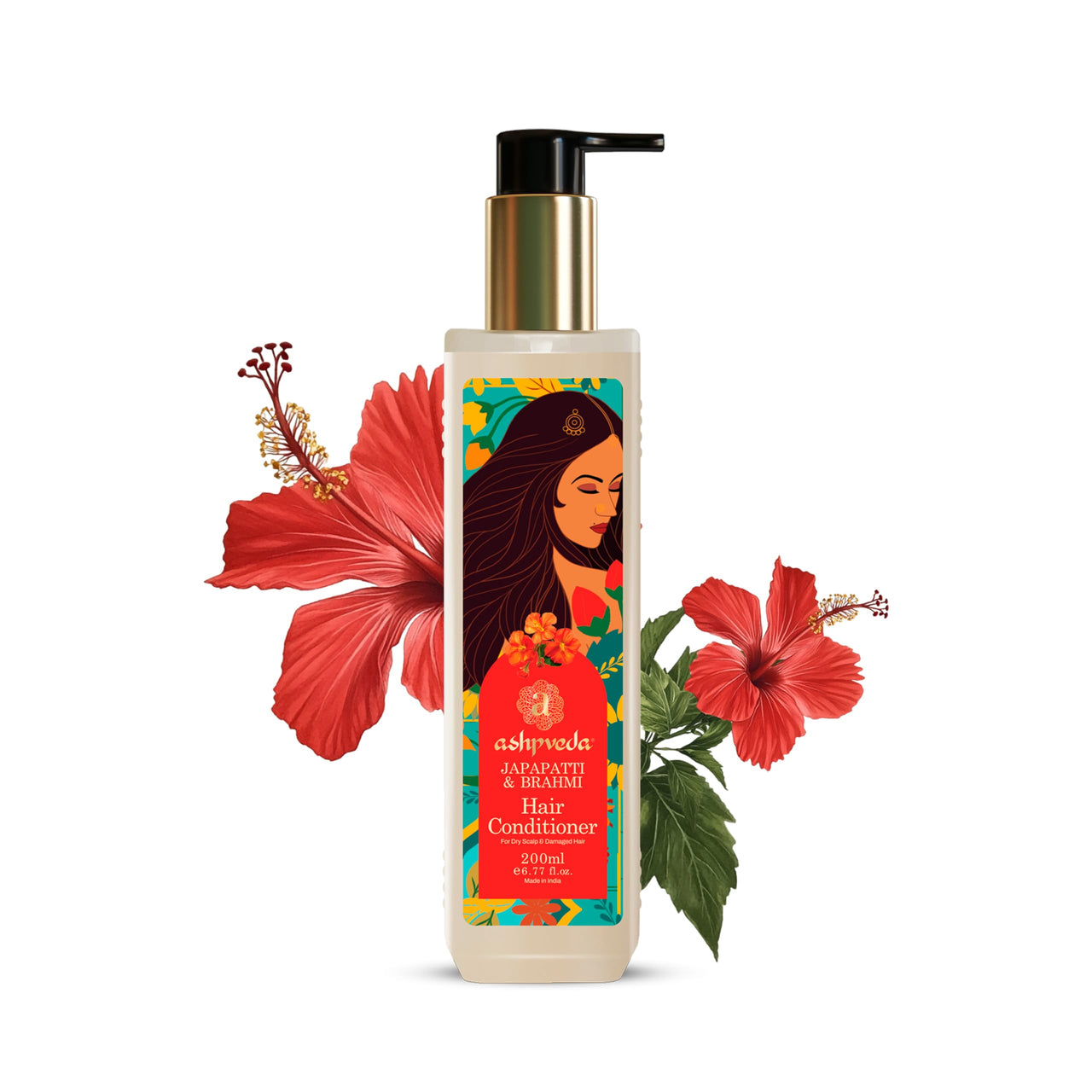 Ashpveda Japapatti & Brahmi Hair Conditioner for Dry Scalp, Damaged and Freezy Hair (200 ml)