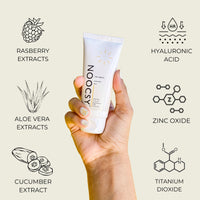 NOOCSY The Grace Sunscreen Spf 50+ Pa++++ With Zinc Oxide, Titanium Dioxide And Hyaluronic Acid | Lightweight With Multi-Vitamins | No White Cast | For Men & Women | 50 G, All