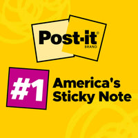 Post-it Notes, 1/3/8 x 1 7/8 in, 24 Sticky Notes Pads, 100 Sheets per Pad, Canary Yellow, The Original Post-it Note, New Year Organization or Second Semester School Supplies