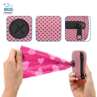 Best Pet Supplies 2-Pack Dog Poop Bag Holder Leash Attachment, Color, Reusable Mesh Dispenser Pouch for Travel, Walking, Park, and Outdoor Use, Soft and Durable with Clip-On - Mesh Pink 01 Mesh Dispensers (Pink) 0.5 Count (Pack of 2)