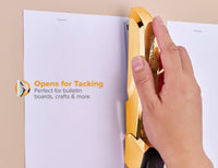 Bostitch Office Ascend 3 in 1 Stapler Integrated Remover & Staple Storage, 420 Staples Included, 20 Sheet Capacity, Lightweight, Gold Chrome