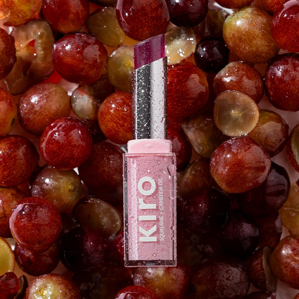 Kiro pH Jelly Twist Colour Adapting Lip Balm - Grape Ice, 3g | Clear to Pink Tint | Hydrating Vegan Lip Balm with Squalane & Camellia Oil