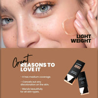 MARS High Coverage Liquid Matte Foundation | Blemish Free & Blendable Foundation for Makeup (40ml) (SHADE-03) BB Cream Lightweight Foundation (30 ml) (Tan)