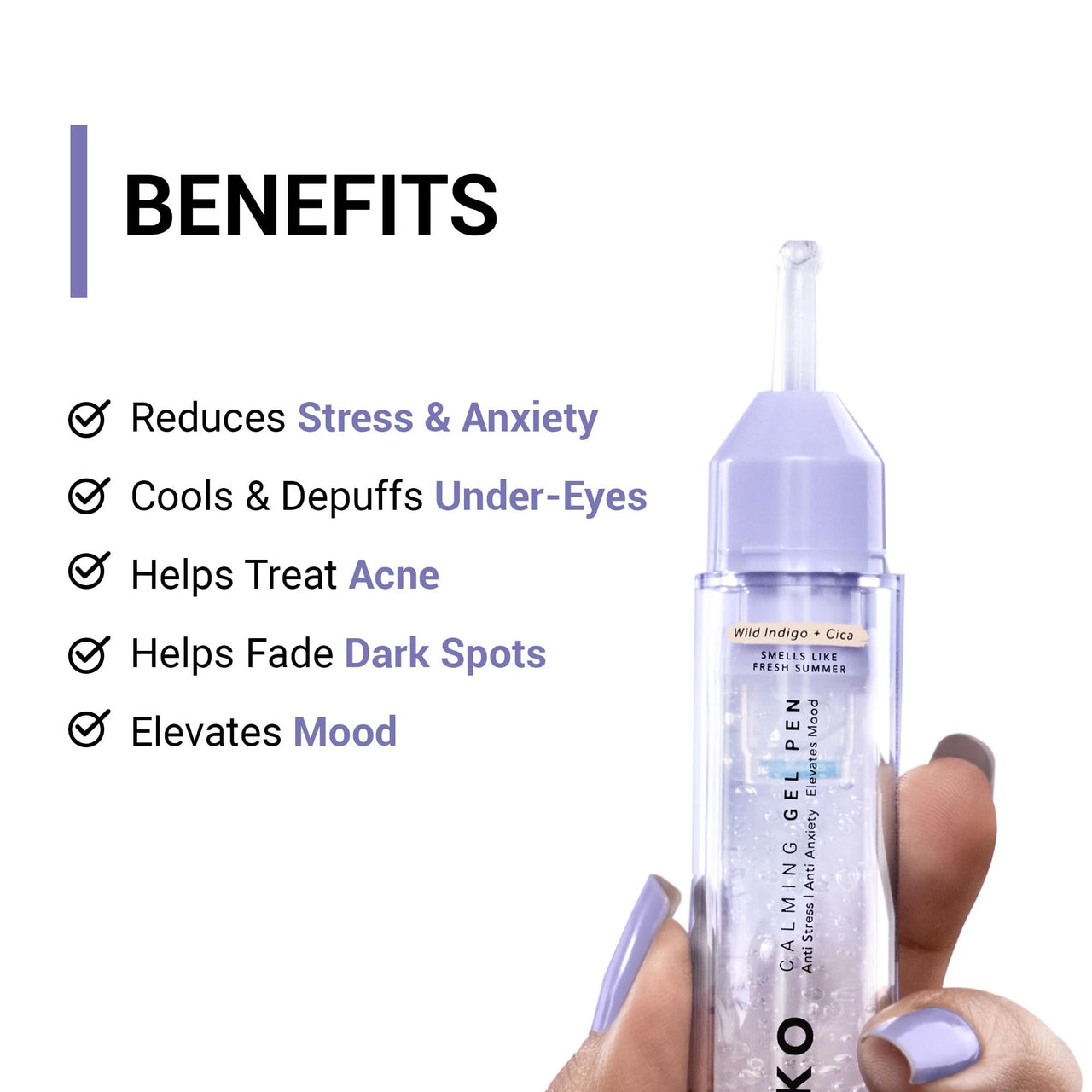 SEREKO Calming Under Eye Gel Pen for Dark Circles, Puffiness & Stress Reduction | With Niacinamide & Cica | Brightens Tired Eyes | Suitable for Men & Women | 10ml