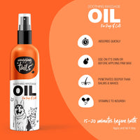 Wagging Tails Soothing Massage Pets Oil - 200 ml -Pack of 2 |Massage Oil for Dogs, Cats, and Pets with Vitamin E | Natural Oil use to Controls Hair Fall & Improves Coat Shine and Softness