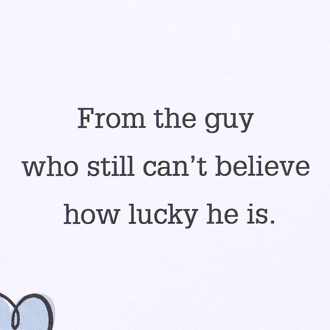 American Greetings Anniversary Card For Him From Him (How Lucky) Silhouettes of 2 Men