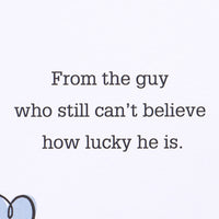 American Greetings Anniversary Card For Him From Him (How Lucky) Silhouettes of 2 Men