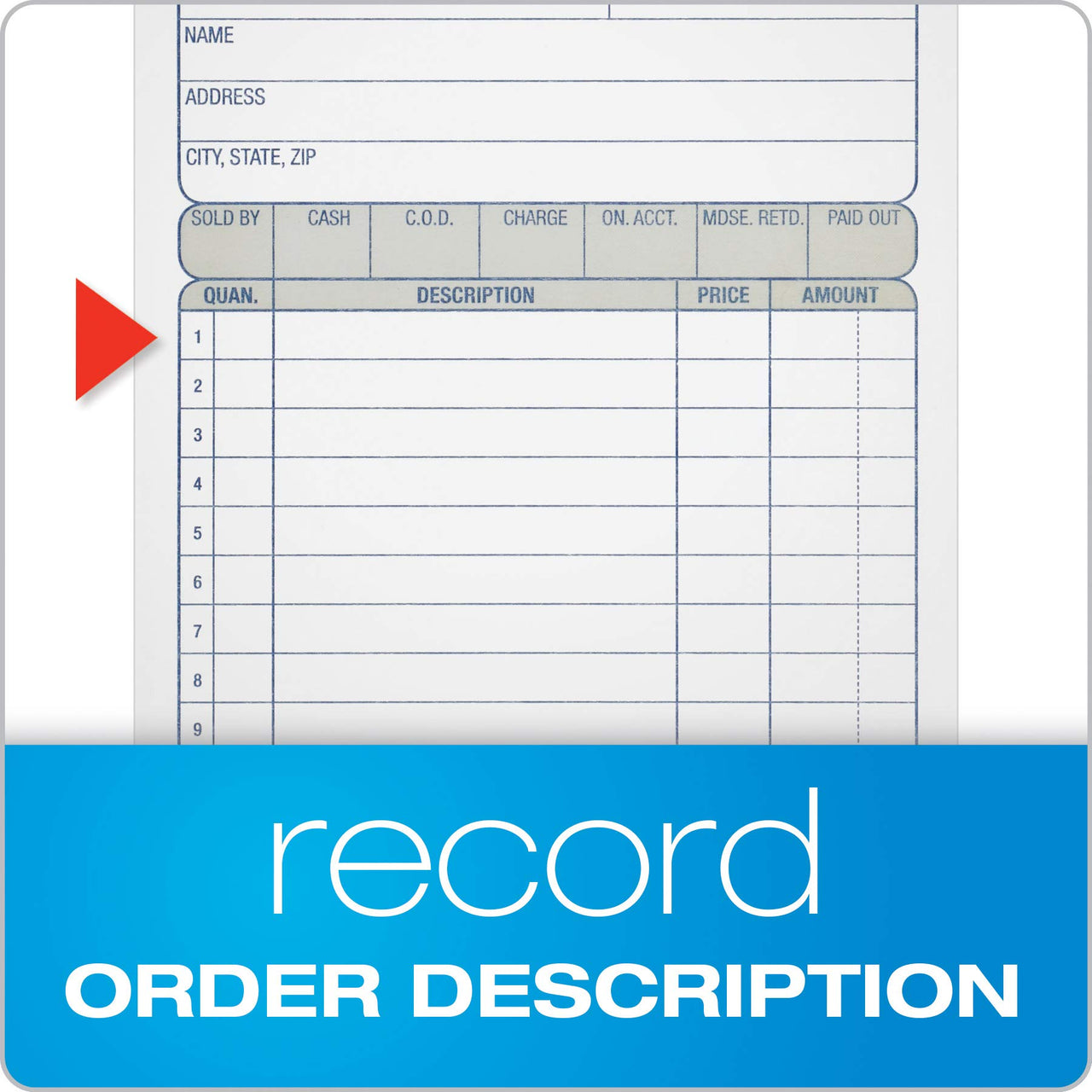 Adams Sales Order Books, 2-Part, Carbonless, White/Canary, 4-3/16" x 7-3/16", Bound Wraparound Cover, 50 Sets per Book, 3 Pack (DC4705-3) 3 Books