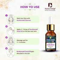 Passion Indulge Natural Kumkumadi Cleanser 100ml & Kumkumadi Facial Oil 10ml Combo Pack