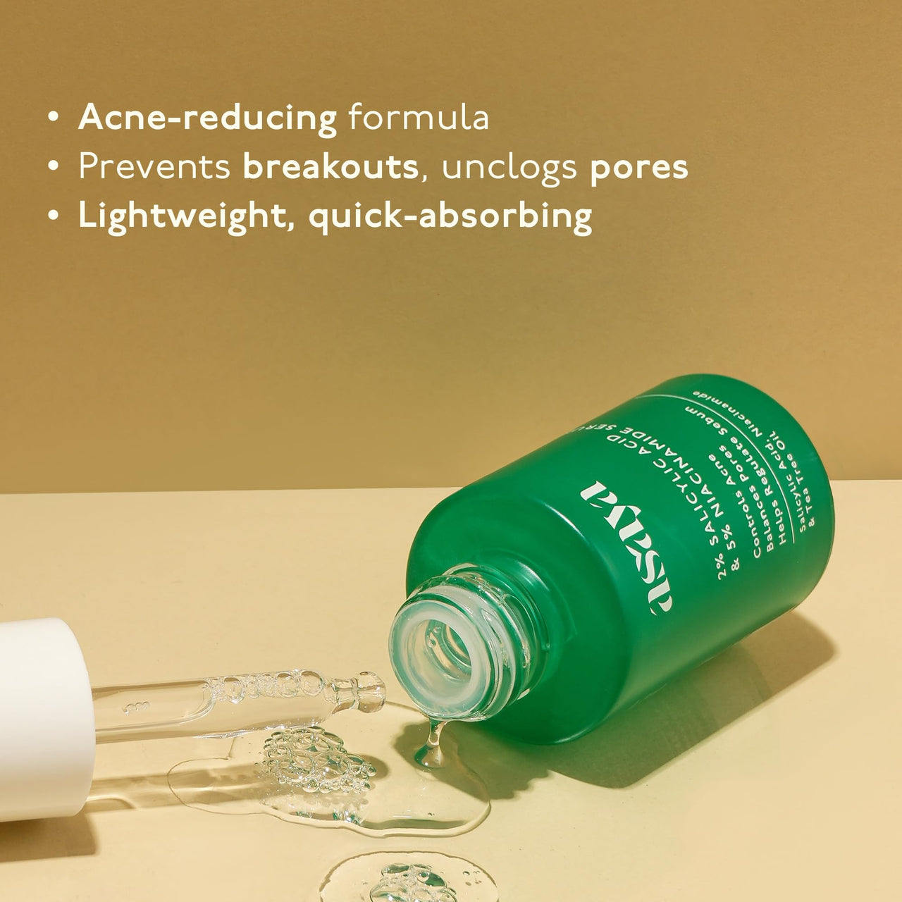 Asaya 2% Salicylic Acid Face Serum | 5% Niacinamide & Tea Tree Oil | Reduces Acne, Blackheads & Whiteheads | Unclogs Pores & Regulates Sebum | Fights Active Breakouts & Prevents Future Acne | Antibacterial & Anti-Inflammatory | Lightweight, Quick-Absorbin