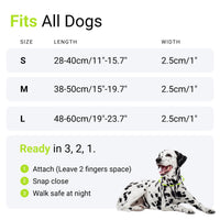 Tractive LED Light Up Dog Collar USB Rechargeable Waterproof (Green), Large Green