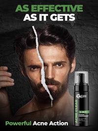 Beardo Acne Clear Foam Face Wash, 100ml | 3-in-1 Face Wash for Acne and Pimples | Anti Acne Face Wash for Men | 2% Salicylic Acid for Acne Prone Skin