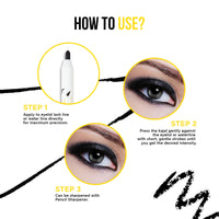 Shryoan The Glider Kajal Pencil| 24-Hr Long Stay | Super Smooth Glide | Waterproof, Smudge Proof & Fadeproof | Deep Matte Finish (1.35g)