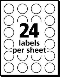 Avery Print/Write Self-Adhesive Removable Labels, 0.75 Inch Diameter, Green, 1008 per Pack (5463) 3/4