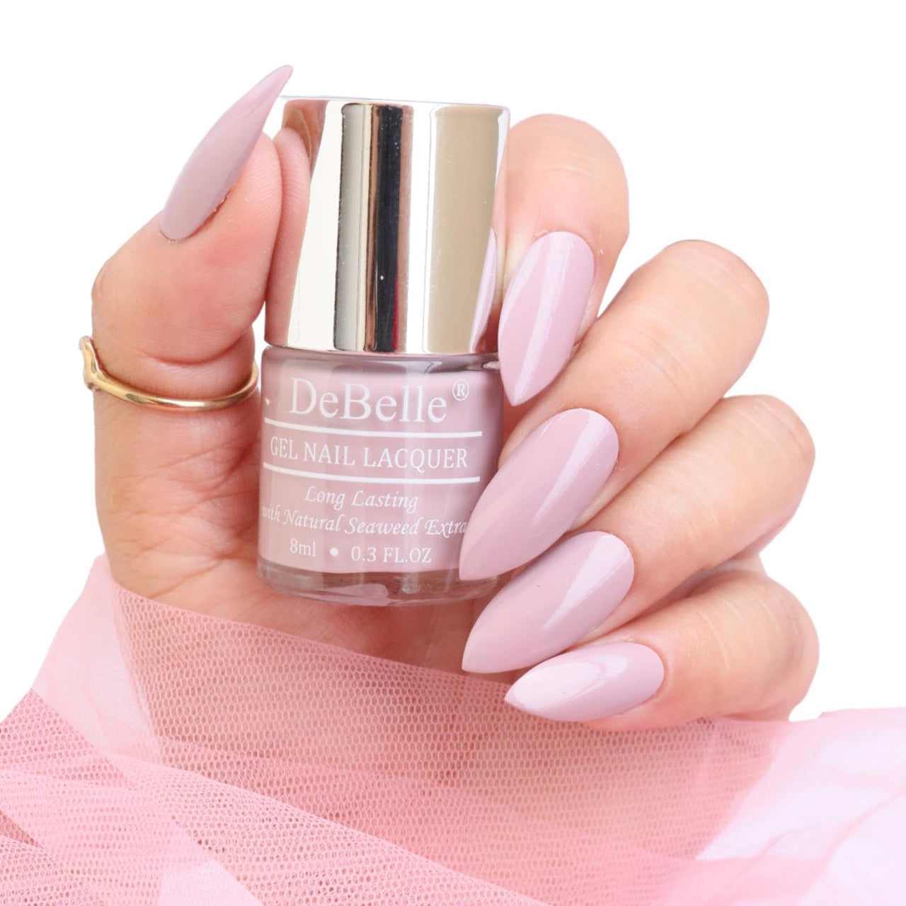 DeBelle Gel Creme Finish Nail Polish Vintage Frost (Pastel Purple), 8 Ml - Enriched With Natural Seaweed Extract, Cruelty Free, Toxic Free