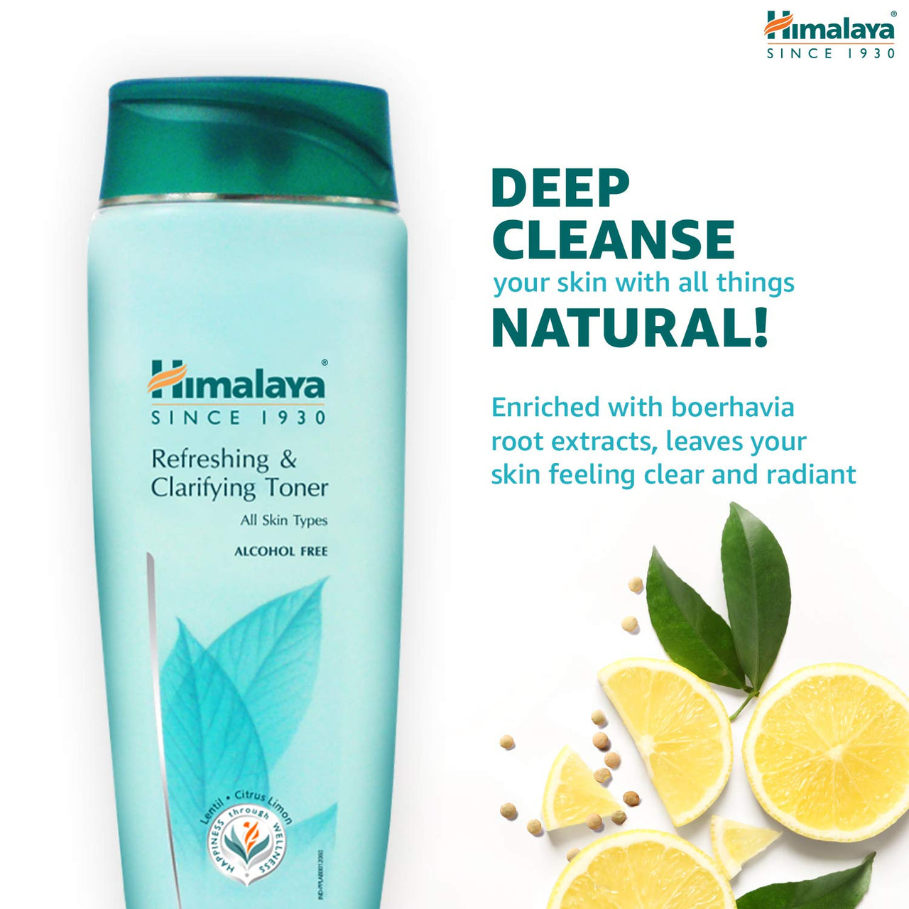 Himalaya Refreshing and Clarifying Toner liquid with Citrus Limon, Lentil and Boerhavia Root, Pack of 1, 100ml