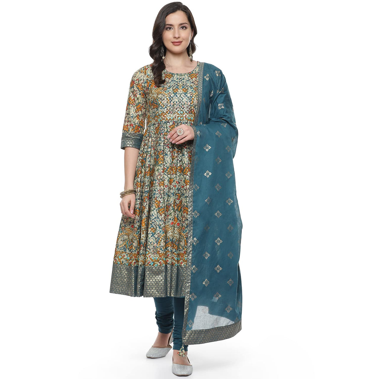 BIBA Women's  Cotton Salwar Suit Set