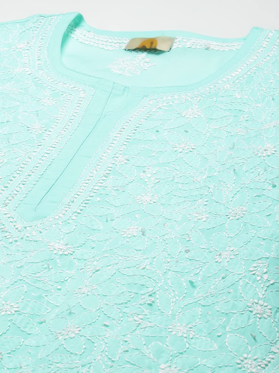 Ada Hand Embroidered Lucknowi Chikankari Cotton Kurta Kurti for Women A411165