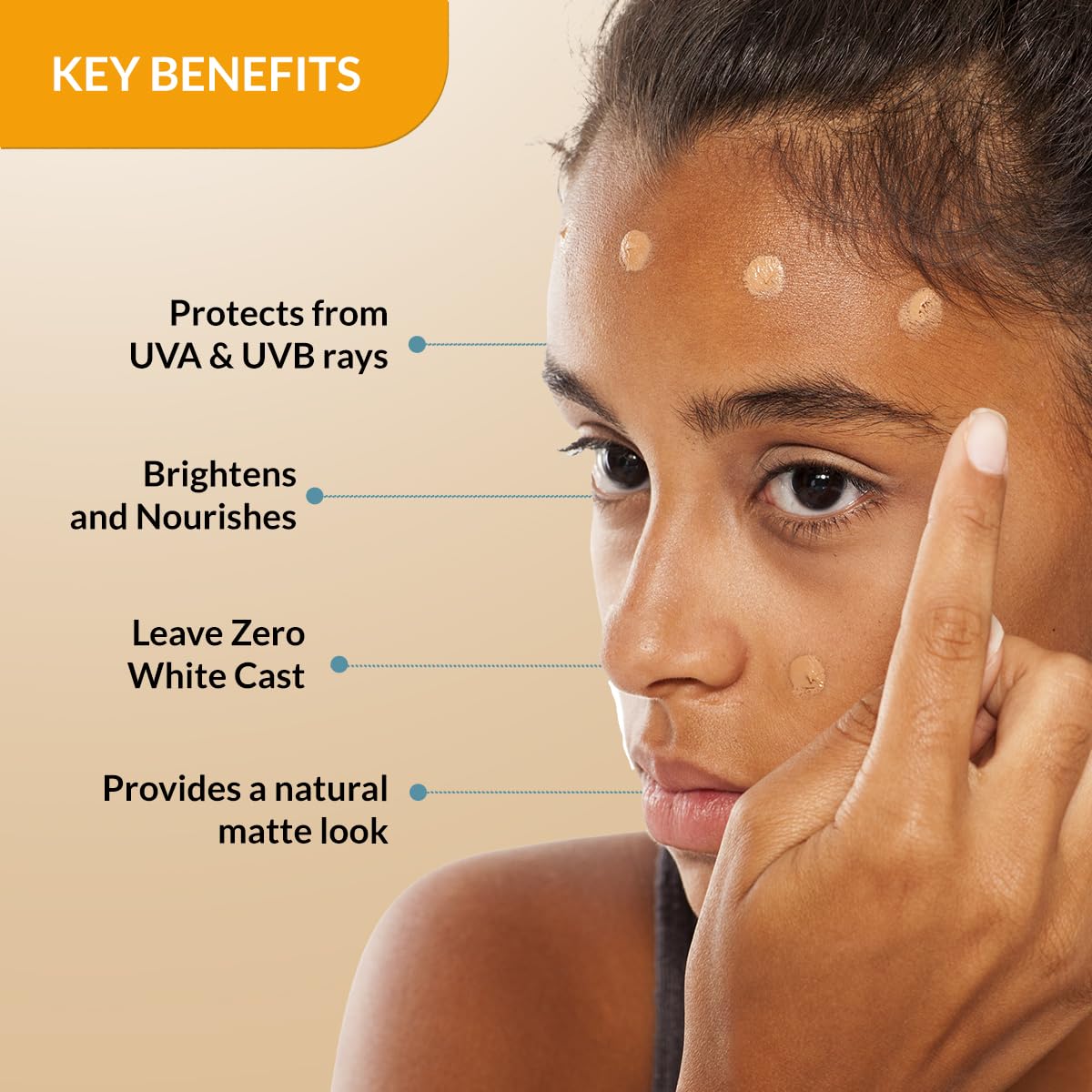 Fixderma Shadow Tinted Sunscreen Deep SPF 50 PA+++ | 1% Hyaluronic Acid & Vitamin E | Brightens & Nourishes the Skin | UVA & UVB Protection | Lightweight | No White Cast | For All Skin Types - 30gm