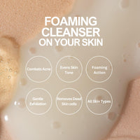 NOURRIR CleanseMe Green Dew Foaming Face Wash | 100ML | Enriched With Glycolic Acid & Nutmeg Oil | Acne Freedom |